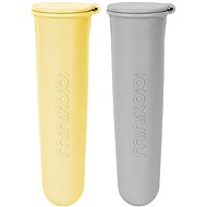 MINIKOIOI tvořítka na zmrzlinu silikonová, Mellow Yellow / Powder Grey, 2 ks - Ice Pop Mould