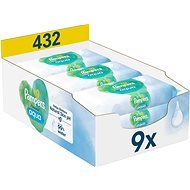 PAMPERS Harmony Aqua Plastic Free 432 pcs (9×48 pcs) - Baby Wet Wipes