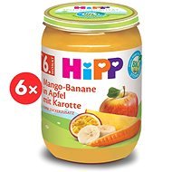 HiPP BIO Jablko s banánem, mangem a mrkví 6× 190 g - Baby Food