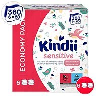 KINDII Sensitive 6× 60 ks - Baby Wet Wipes