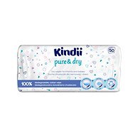 KINDII Pure & Dry suché obrúsky pre bábätká a deti 50 ks - Detské vlhčené obrúsky