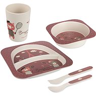 Canpol Babies set of dishes Bonjour Paris red, 5 pcs - Children's Dining Set