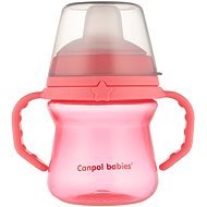 Canpol babies FirstCup Pohár szilikon itatóval 150 ml, rózsaszín - Tanulópohár