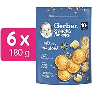 GERBER Snacks butter biscuits 6×180 g - Children's Cookies