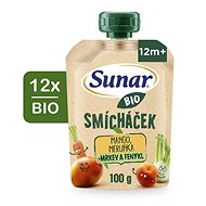 Sunar Organic fruit pouch Mixed mango, carrot, apricot and fennel 12×100 g - Meal Pocket