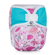 Bamboolik DUO top panties with Velcro print, Petals + Blue - Nappies