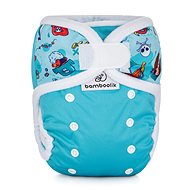 Bamboolik DUO Velcro top panties, Blue + Pirates - Nappies