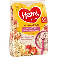Hami mliečna kaša ovseno-žitná s malinami, jahodami a banánom 210 g - Mliečna kaša