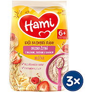 Hami milk porridge with raspberries, strawberries and banana 3×210 g - Milk Porridge
