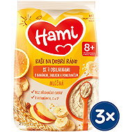 Hami milk porridge with 7 cereals with banana, apple and orange 3×210 g - Milk Porridge