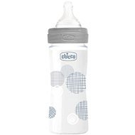 CHICCO Well-Being sklenená s pomalým prietokom 0 m+, 240 ml - Dojčenská fľaša