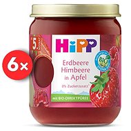 HiPP BIO SUPEROVOCE Apple, strawberries and raspberries from 4 - 6 months, 6× 160 g - Baby Food
