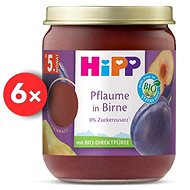 HiPP BIO SUPEROVOCE Pears and plums from 4 - 6 months, 6 × 160 g - Baby Food