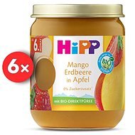 HiPP BIO SUPEROVOCE Jablko, mango a jahody od 6. měsíce, 6 x 160 g - Baby Food