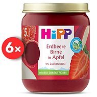 HiPP BIO SUPEROVOCIE Jablko, jahody a hrušky od uk. 4 – -6. mesiaca, 6× 160 g - Príkrm