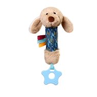 BabyOno plush toy Dog Willy with squeaker and teether beige - Baby Teether