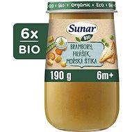 Sunar BIO příkrm brambory, hrášek, mořská štika, olivový olej 6m+, 6× 190 g - Baby Food