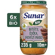 Sunar Organic sweet potato, red lentils, beef 10m+, 6×235 g - Baby Food