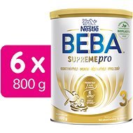 BEBA SUPREMEpro 3, 6 HMO, 6× 800 g - Dojčenské mlieko