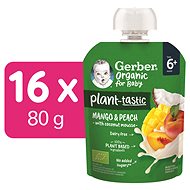 GERBER Organic mango and peach capsule with coconut milk 16×80 g - Meal Pocket