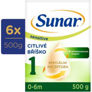 Sunar Sensitive 1 počáteční kojenecké mléko, 6× 500 g - Kojenecké mléko