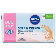 NIVEA Baby Wipes Soft & Cream Duo 114 ks - Popsitörlő