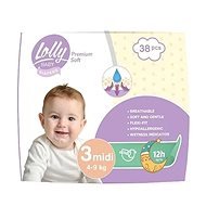 LOLLY BABY Premium soft 3-as méret (38 db) - Eldobható pelenka