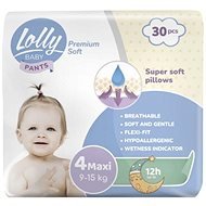 LOLLY BABY Pants Premium soft Maxi veľkosť 4 (30 ks) - Jednorazové plienky
