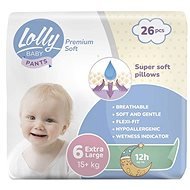 LOLLY BABY Pants Premium soft Extra Large vel. 6 (26 ks) - Disposable Nappies