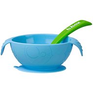 B. Box Silicone bowl with spoon - blue - Children's Bowl