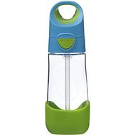 B.Box Fľaša na nápoj so slamkou 450 ml – modrá/zelená - Detská fľaša na pitie