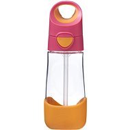B. Box Drinking bottle with straw 450 ml - pink/orange - Children's Water Bottle
