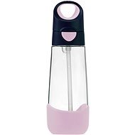 B.Box Fľaša na nápoj so slamkou 600 ml – indigo/ružová - Detská fľaša na pitie