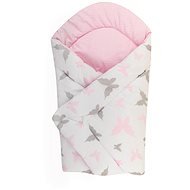 Bomimi Quick wrap soft reversible butterflies pink - Swaddle Blanket