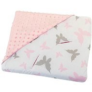Bomimi Wrap blanket for car seat butterflies pink - Swaddle Blanket