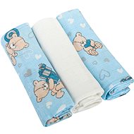 Bomimi Premium Cotton Diapers 80×70 Teddy-Blue 3 pcs - Cloth Nappies