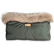 Carefree armband with fur olive - Stroller Hand Muff