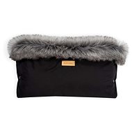 Carefree armband with fur black - Stroller Hand Muff