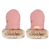 Carefree gloves with fur pink powder - Pushchair Gloves