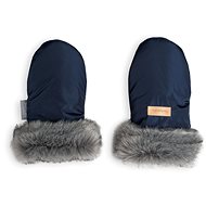 Carefree gloves with navy fur - Pushchair Gloves