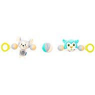 BABY MIX Plush Stroller Rattle Mouse and Owl - Baby Rattle