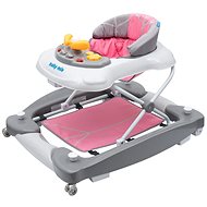 BABY MIX baby walker with swing and silicone wheels pink - Baby Walker