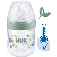 NUK For Nature fľaša s kontrolou teploty 150 ml zelená - Dojčenská fľaša