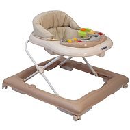 BABY MIX Baby Walker with Steering Wheel and Silicone Wheels, Latte - Baby Walker