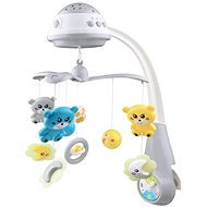 BABY MIX Carousel above the Crib with Light Projector, Grey - Cot Mobile
