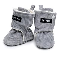T-Tomi Grey warm caps (0-3 months) - Baby Booties