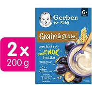 GERBER nemléčná kaše pšenično-ovesná švestka 2× 200 g - Dairy-Free Porridge