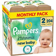 PAMPERS Harmony Baby size 2 (204 pcs) - Disposable Nappies