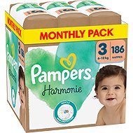 PAMPERS Harmony Baby size 3 (186 pcs) - Disposable Nappies