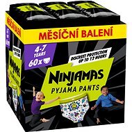 PAMPERS Ninjamas Pyjama Pants Kozmické lode 4 – 7 rokov (60 ks) - Plienkové nohavičky